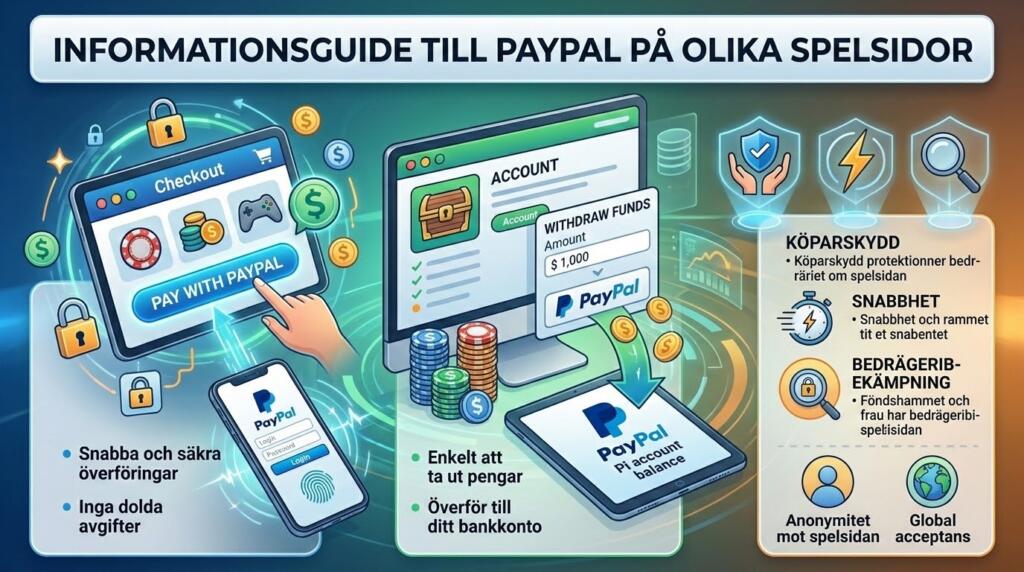 Informationsguide till PayPal på olika spelsidor