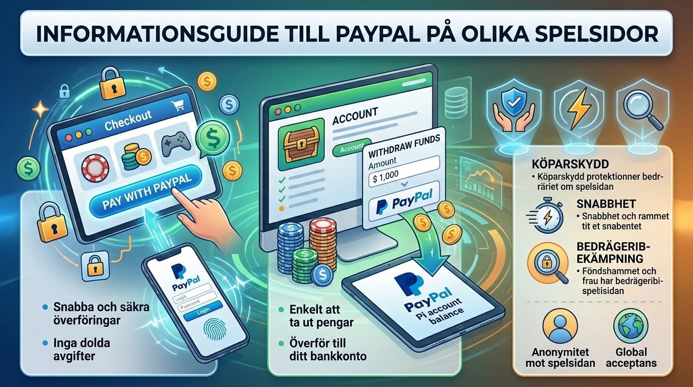 Informationsguide till PayPal på olika spelsidor